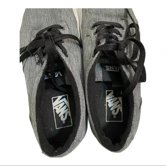 Vans Off The Wall Grey Herringbone Skate Shoe - Picture 6 of 10